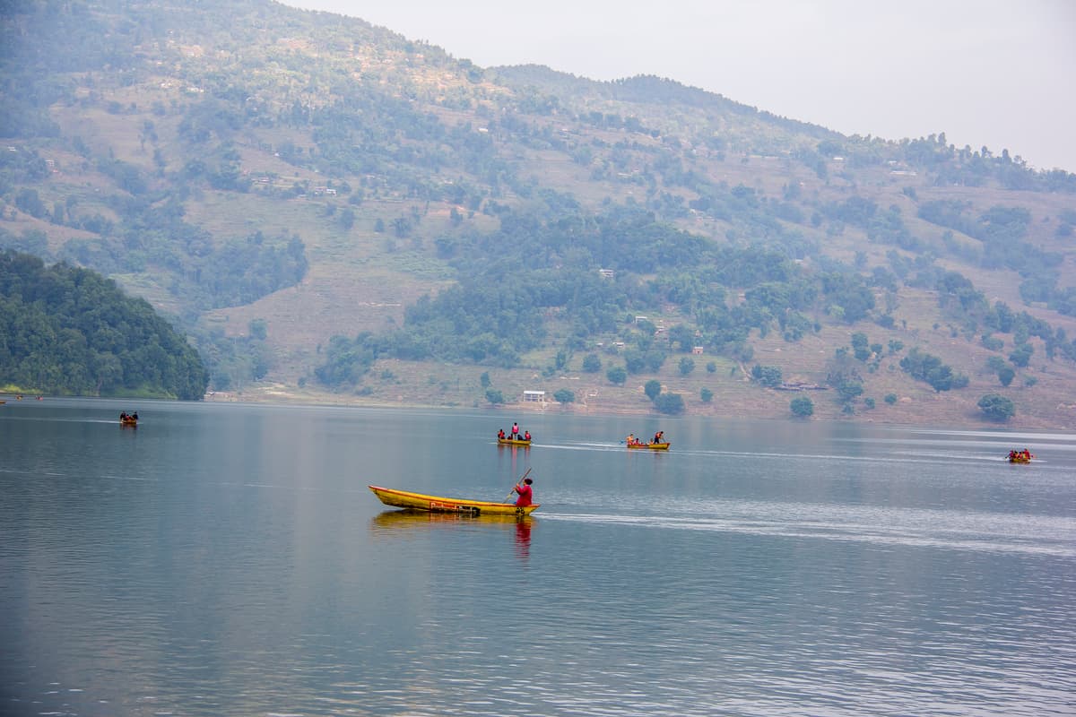 Boating on Phewa Lake